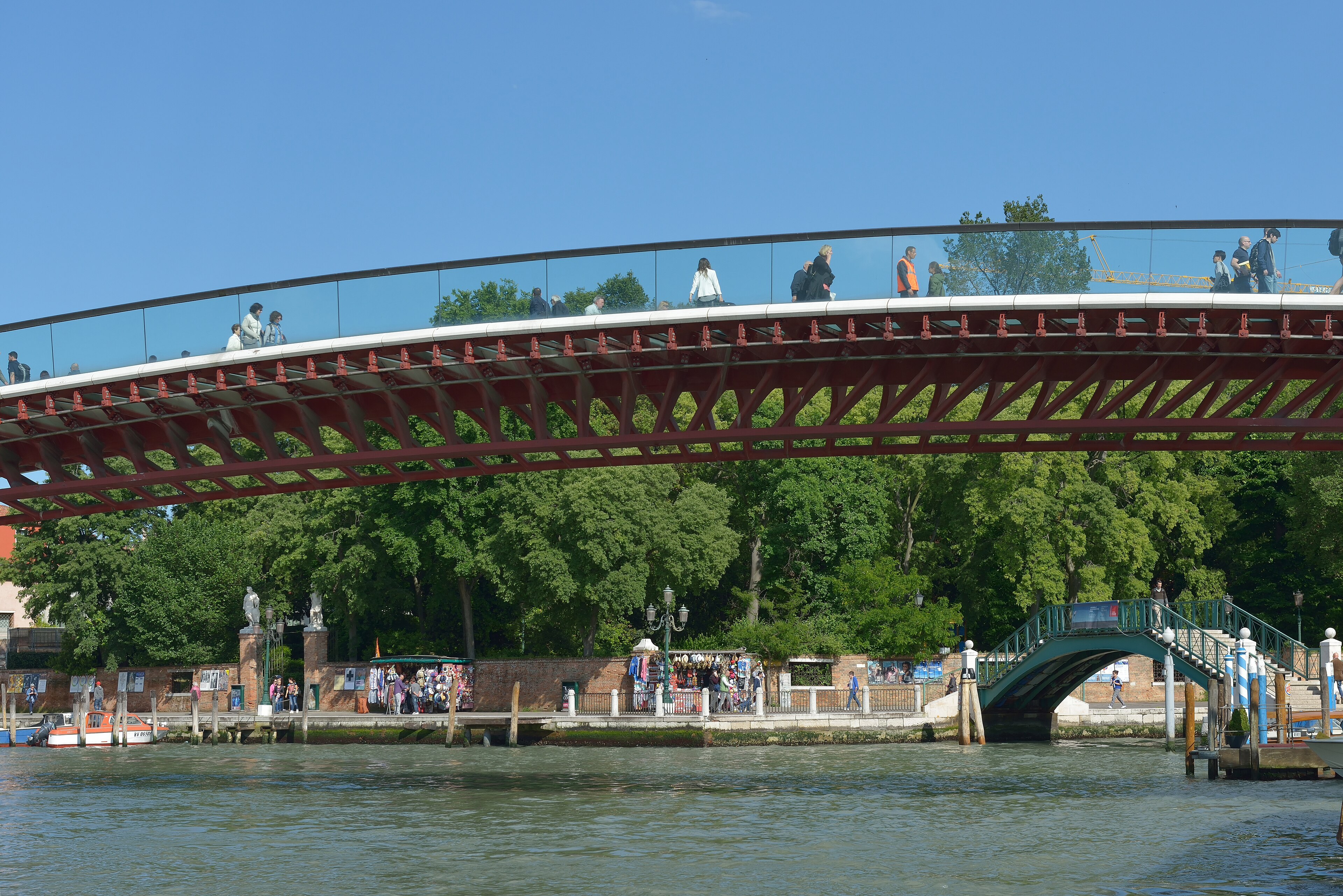 Giardini Papadopoli and Ponte della Costituzione from the Grand Canal