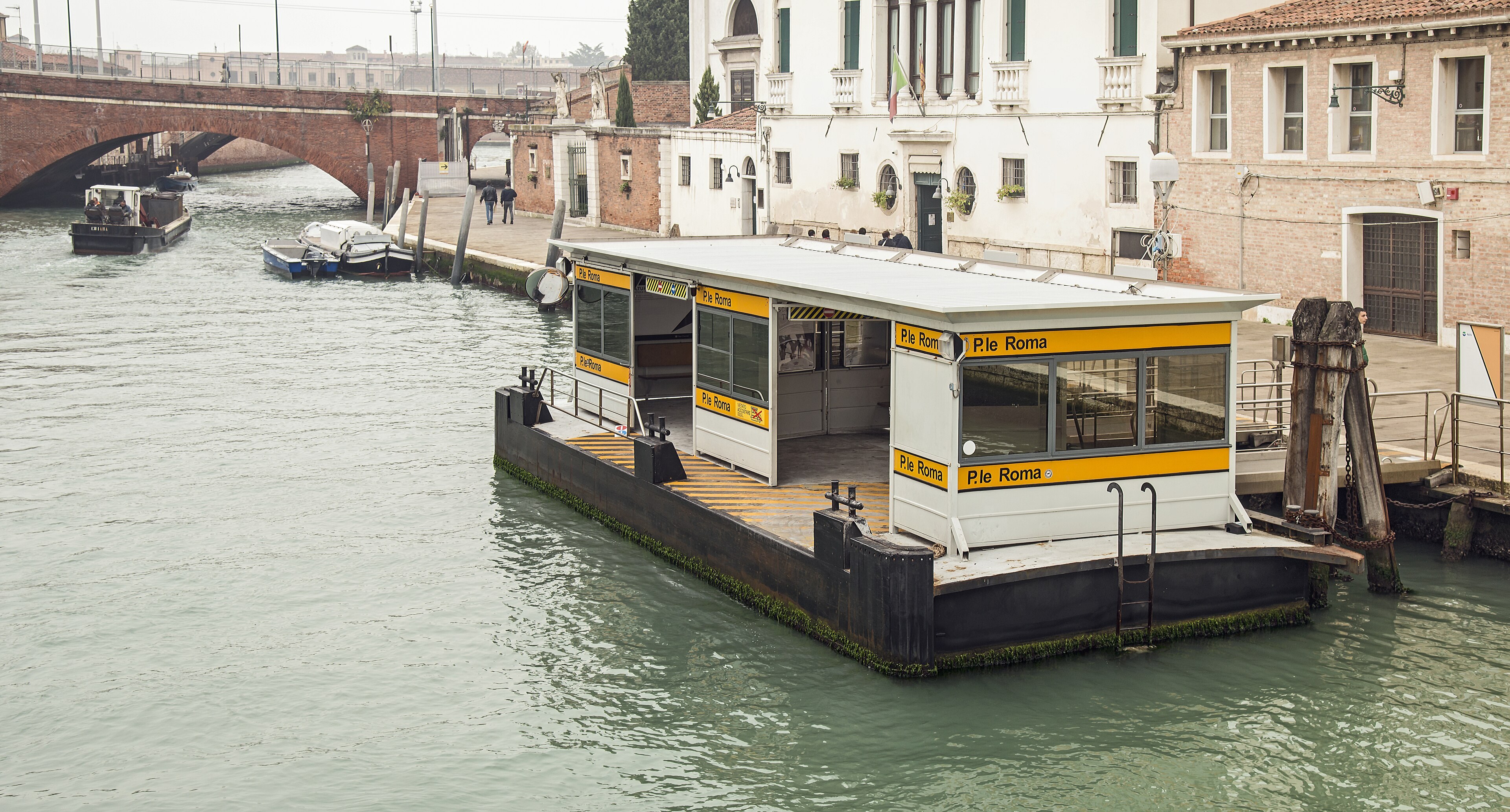 Boat landing at Piazzale Roma on the Canale di Santa Chiara